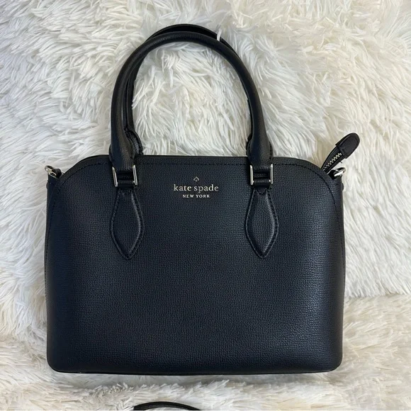 Kate Spade Darcy Small Black Leather Satchel Bag - Picture 5 of 15